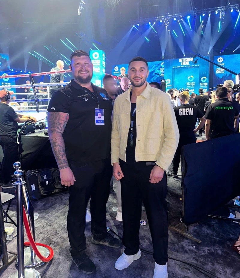 Other image for Barnsley lad Jordan providing security to the stars